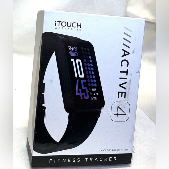 Active 4 Black Fitness Tracker NWT - Picture 1 of 7